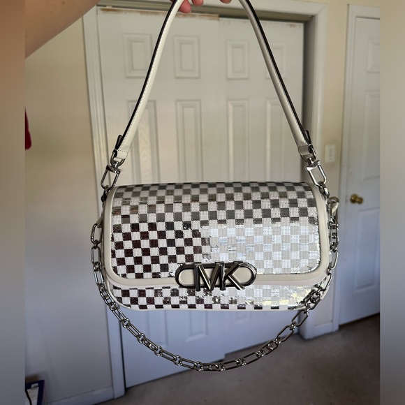 NWT Michael Kors Parker Medium Convertible Pouchette Shoulder Bag - Picture 2 of 7